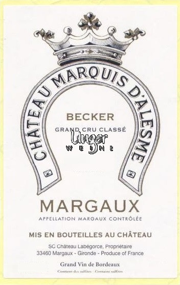 2021 Chateau Marquis d´Alesme Becker Margaux